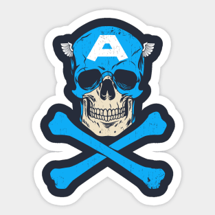 SKULL AND CROSSBONES CAP Sticker